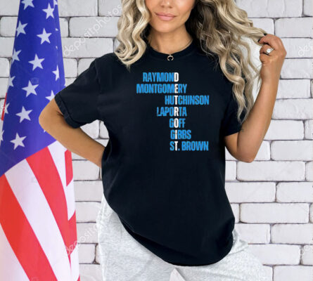 Detroit Raymond Montgomery Hutchinson Laporta Goff Gibbs St Brown Shirt