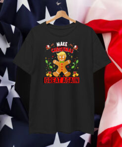 Funny Trump Gingerbread Man Make Christmas Great Again Shirt