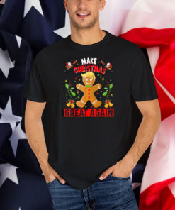 Funny Trump Gingerbread Man Make Christmas Great Again Shirt