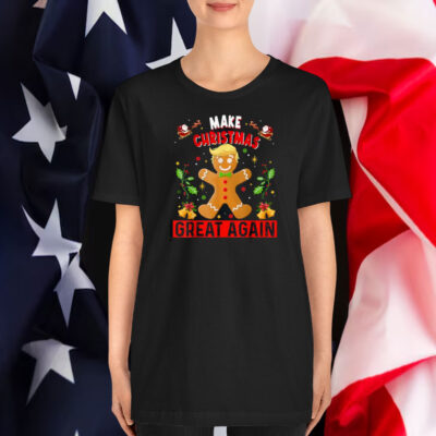 Funny Trump Gingerbread Man Make Christmas Great Again Shirt
