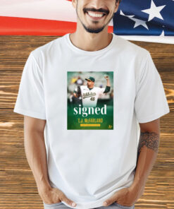 Official Oakland Athletics signed left-handed pitcher T.J. McFarland to a one-year contract Poster T-Shirt