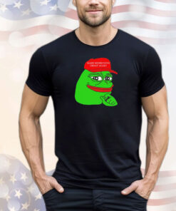 Rodney wearing pepe make memecoins great again T-Shirt