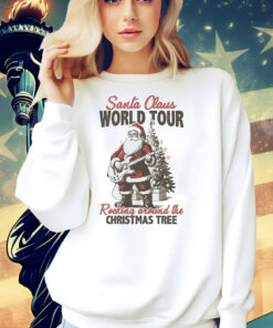 Santa Claus world tour rocking around the Christmas tree Shirt