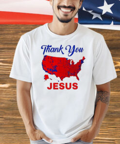 Thank You Jesus 2024 Election Map Patriotic Shirt