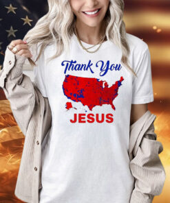 Thank You Jesus 2024 Election Map Patriotic Shirt