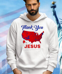 Thank You Jesus 2024 Election Map Patriotic Shirt