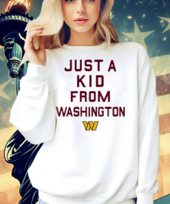 Washington Commanders NFL football just a kid from Washington logo T-Shirt