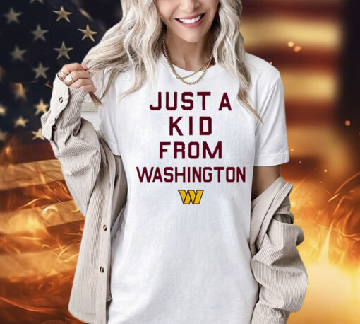 Washington Commanders NFL football just a kid from Washington logo T-Shirt