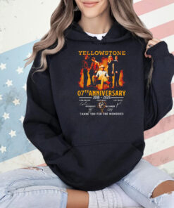 Yellowstone 7th anniversary 2018-2025 signature thank you for the memories Shirt