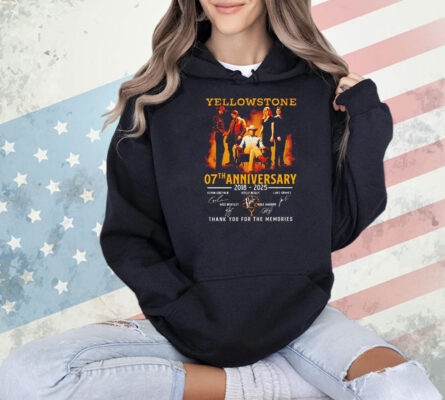 Yellowstone 7th anniversary 2018-2025 signature thank you for the memories Shirt