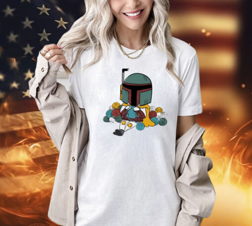 A knitting Boba Fett Shirt