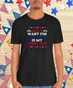 All I Want For Christmas Is My Gross Pay Ugly Christmas Shirt