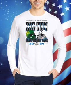 Big Ten 2024 Football Championship Team Helmets Oregon Duck vs Pen State Nittany Lions Shirt