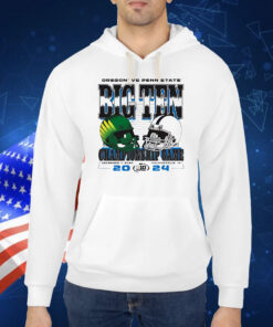 Big Ten 2024 Football Championship Team Helmets Oregon Duck vs Pen State Nittany Lions Shirt
