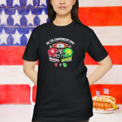 Big Ten Football Championship Game Lucas Oil Stadium Indiana Hoosiers Vs Oregon Ducks Dec 7th 2024 Shirt