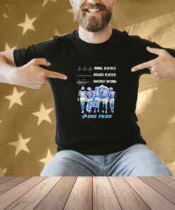 Detroit Lions One Pride Normal Heartbeat Deceased Heartbeat Heartbeat Watching Signatures Shirt