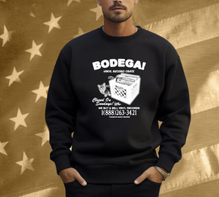 Dj Mykael V Bodega 2! Vinyl Record Crate Closed On Sundays God Always We Buy And Sell Please No Whack Shirt