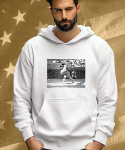 Fernando Valenzuela Los Angeles Dodgers Black & White Photo Shirt