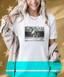 Fernando Valenzuela Los Angeles Dodgers Black & White Photo Shirt
