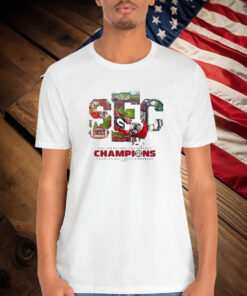Georgia Bulldogs 2024 SEC Football Conference Champions Score Mascot Shirt