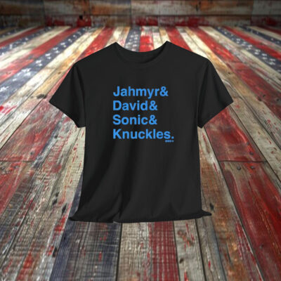 Jahymr Gibbs & David Montgomery Sonic & Knuckles Ampersand Shirt