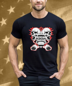 Jared Dines Musician Mansion Skull Tee Shirt