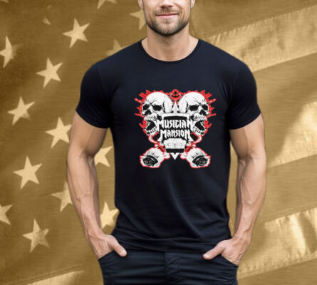 Jared Dines Musician Mansion Skull Tee Shirt
