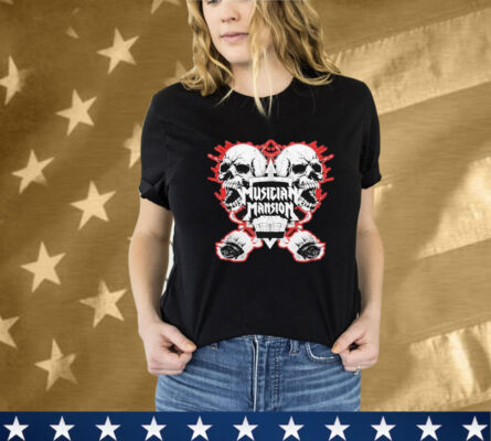 Jared Dines Musician Mansion Skull Tee Shirt