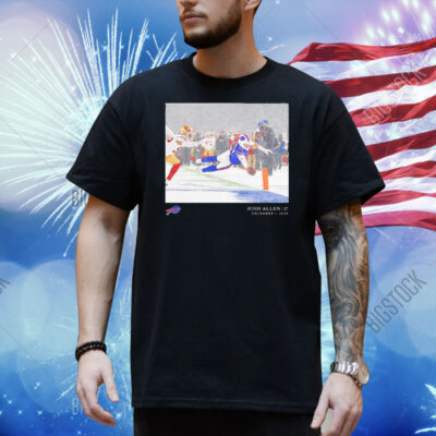 Josh Allen #17 Buffalo Bills Snow Game Touchdown December 1 2024 Jersey Shirt