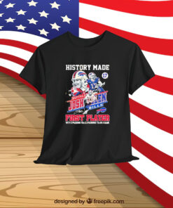 Josh Allen History Made With 3 Passing Tds And 3 Rushing Tds In A Game Buffalo Bills Shirt