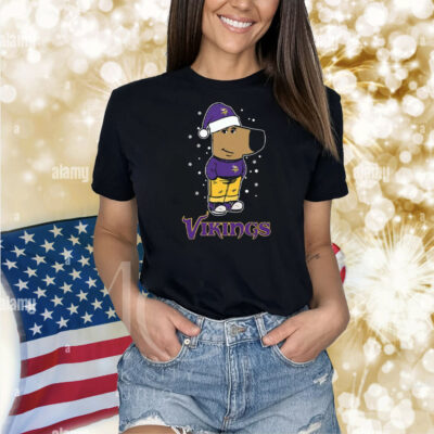 Just A Chill Guy Chill With Minnesota Vikings Christmas Shirt