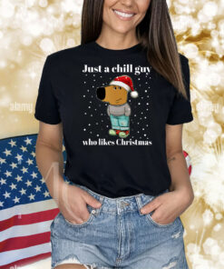 Just a chill guy who likes Christmas Chill guy meme Baseball Shirt