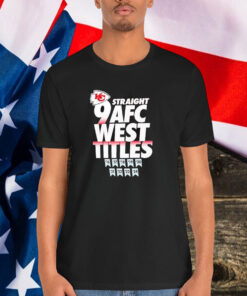 Kansas City Chiefs 9 Straight AFC West Division Champions Our Time Is Now 2024 Shirt