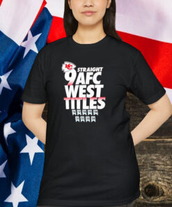 Kansas City Chiefs 9 Straight AFC West Division Champions Our Time Is Now 2024 Shirt