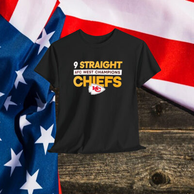 Kansas City Chiefs 9 Straight AFC West Division Champions Shirt