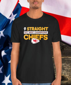 Kansas City Chiefs 9 Straight AFC West Division Champions Shirt