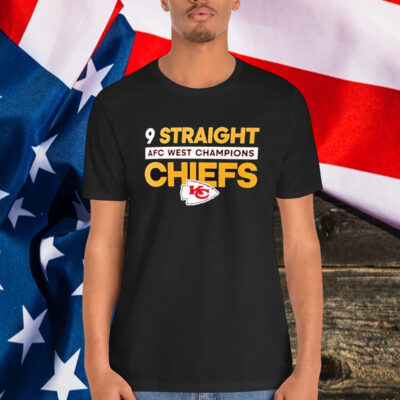 Kansas City Chiefs 9 Straight AFC West Division Champions Shirt