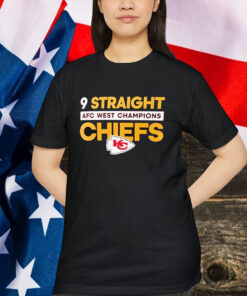 Kansas City Chiefs 9 Straight AFC West Division Champions Shirt