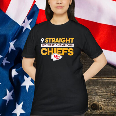 Kansas City Chiefs 9 Straight AFC West Division Champions Shirt