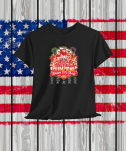 Kansas City Chiefs 9 Years In A Row AFC West 2024 Champions Signatures Shirt