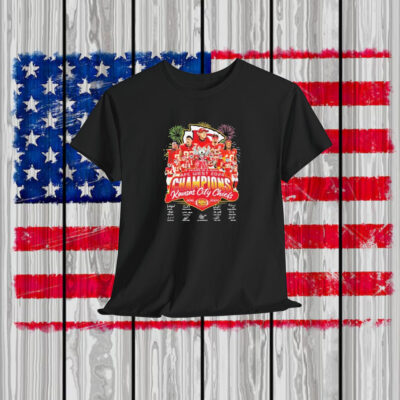 Kansas City Chiefs 9 Years In A Row AFC West 2024 Champions Signatures Shirt