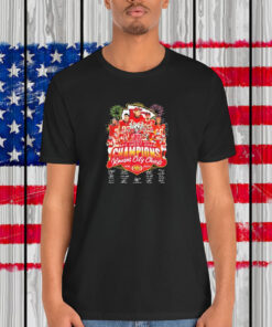 Kansas City Chiefs 9 Years In A Row AFC West 2024 Champions Signatures Shirt