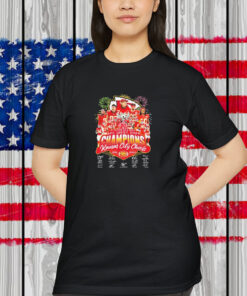 Kansas City Chiefs 9 Years In A Row AFC West 2024 Champions Signatures Shirt