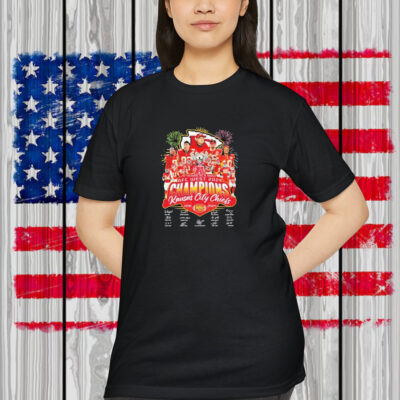 Kansas City Chiefs 9 Years In A Row AFC West 2024 Champions Signatures Shirt