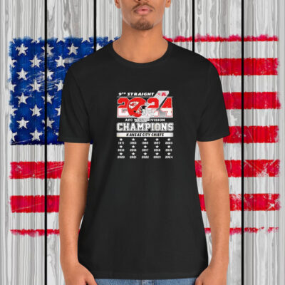 Kansas City Chiefs 9TH Straight 2024 AFC West Division Champions Shirt