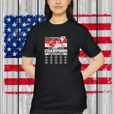 Kansas City Chiefs 9TH Straight 2024 AFC West Division Champions Shirt