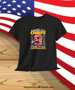 Kansas City Chiefs Straight AFC East Championship 2024 Signatures Shirt