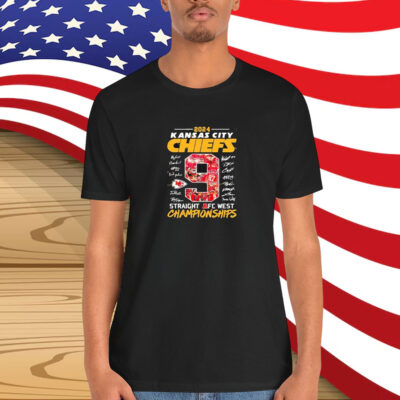 Kansas City Chiefs Straight AFC East Championship 2024 Signatures Shirt