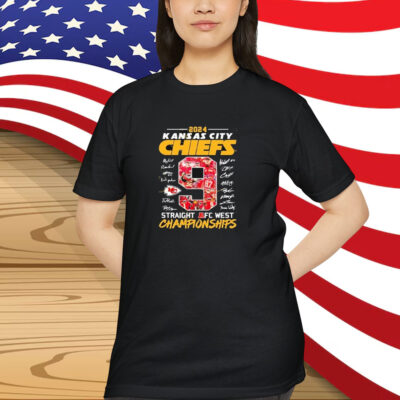 Kansas City Chiefs Straight AFC East Championship 2024 Signatures Shirt