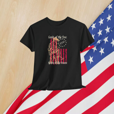 Land Of The Free Home Of The Brave 1776 America Flag Shirt